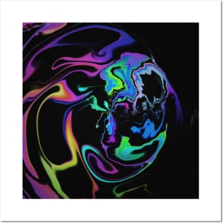 Paint Tie Dye Goth Fluid Acrylic Art Marble Posters and Art